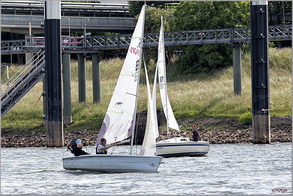 100 Jahre Rheinwoche 2022 - 2. Wettfahrt  Hitdorf - Duesseldorf, 03.06.2022,